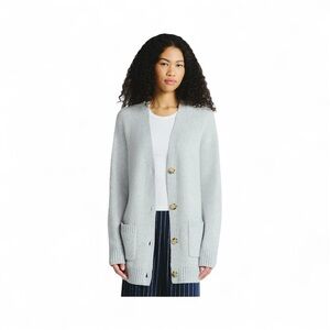 Women's Light Gray Cardigan Sweater W